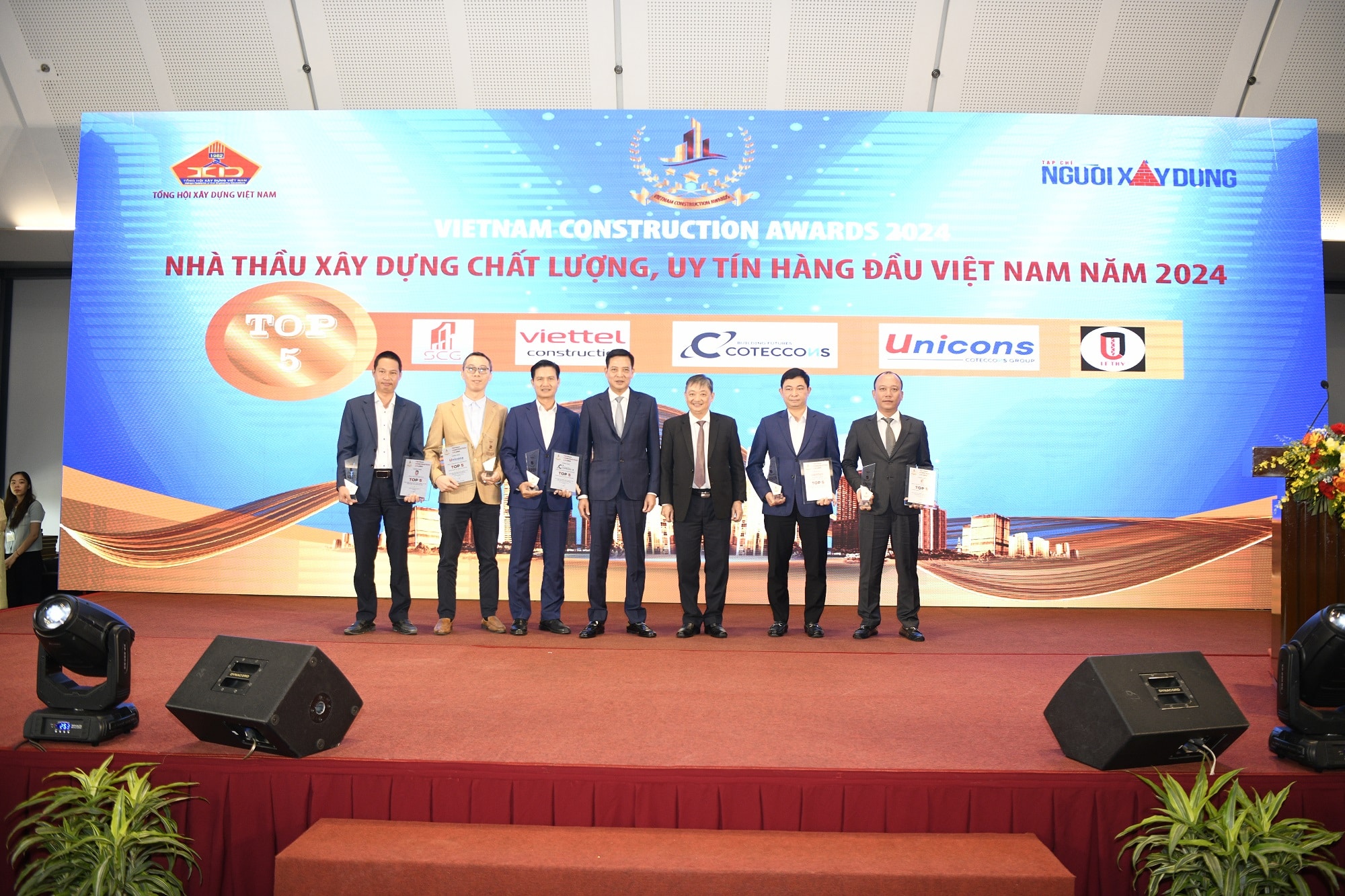 COTECCONS AND UNICONS HONORED AS TOP 5 MOST REPUTABLE CONTRACTORS IN VIETNAM AND TOP 5 CONSTRUCTION ENTERPRISES OF THE YEAR 2024 